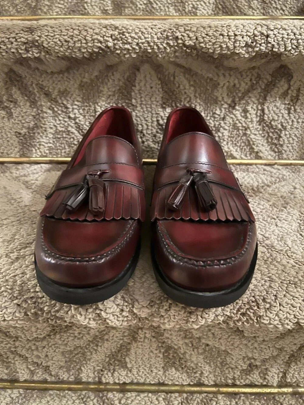 Men's Rockport DMX Kiltie Tassel Comfort Loafers Cordovan Brown Size 9W 9 Wide